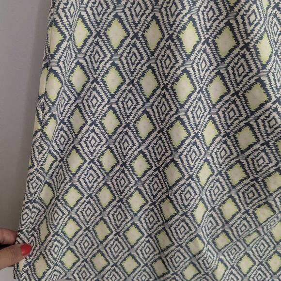 Women's Ellie Kai 18 Stretchy Comfy Aline Skirt Yellow Blue White - Picture 3 of 4